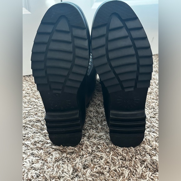 NWOB Women's Ugg Madelyn 16" Tall Lace-Up Rain Boots - Size 7 Black - Picture 13 of 16